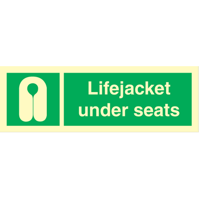 Lifejacket under seats 100 x 300 mm