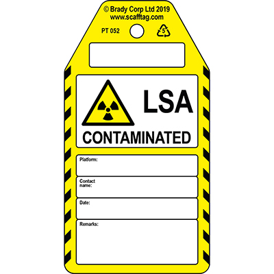 LSA Contaminated tag