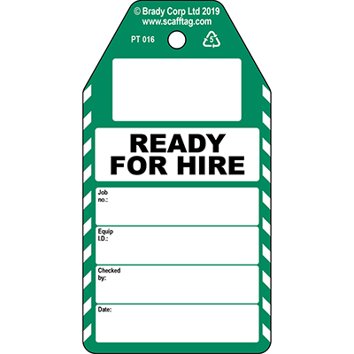 Ready for Hire tag