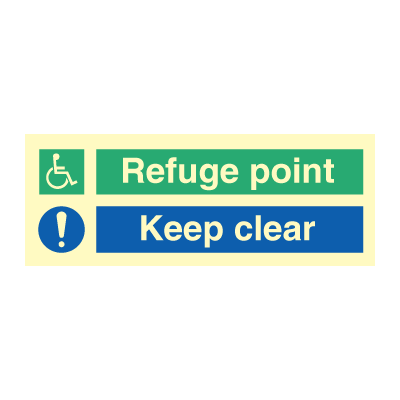 Refuge point - Clear point 150 x 400 mm