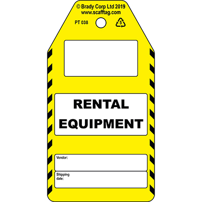 Rental Equipment (Vendor) tag