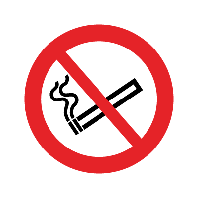 Rygning forbudt skilt - Aluminium - Ø 225 mm