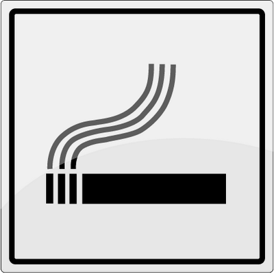 Rygning tilladt symbol 150 x 150 mm