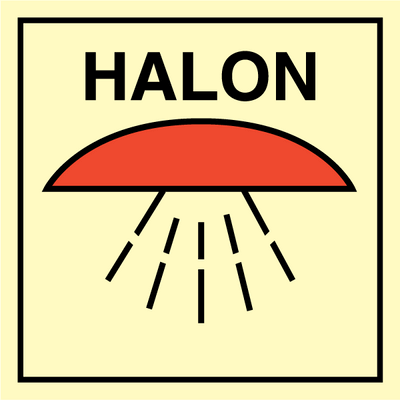Space protected by halon