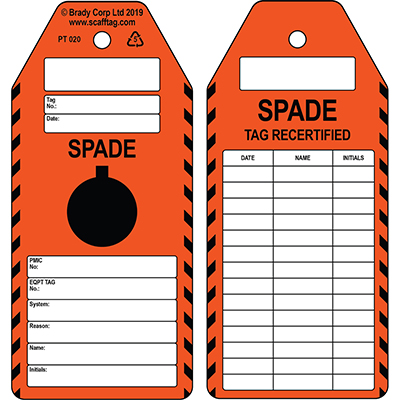 Spade Certified tag