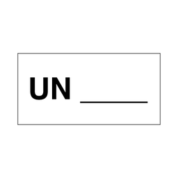 [17-J-132438] UN fareseddel, hvor der selv kan skrives UN nr på. Selvklæbende etiketter, Rulle 250 stk.