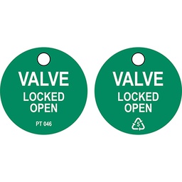 [30-306763] Valve Locked OPEN tag