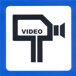 [17-131146PNN] Video-overvågning, piktogram, hård plast 200 x 200 mm