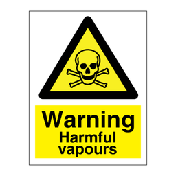 Warning Harmful vapors 200 x 150 mm