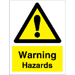 Warning Hazards 200 x 150 mm