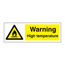 Warning - High temperature 100 x 300 mm