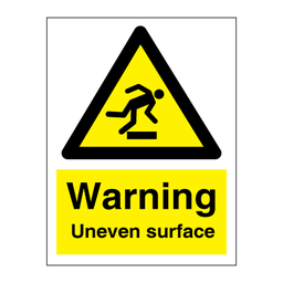 [17-J-2730] Warning Uneven surface