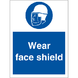 Wear face shield 200 x 150 mm