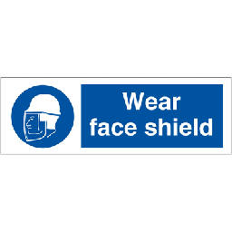 Wear face shield 100 x 300 mm