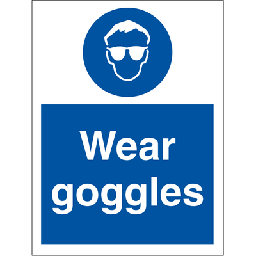 Wear goggles 200 x 150 mm