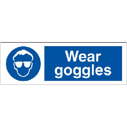 Wear goggles 100 x 300 mm