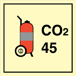 [17-J-2784] Wheeled fire extinguisher CO2 - 45