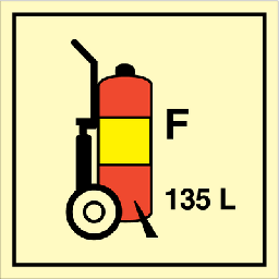 [17-104129] Wheeled fire extinguisher F 135L 150 x 150 mm