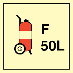 [17-J-104112] Wheeled fire extinguisher F 50 L 150 x 150 mm
