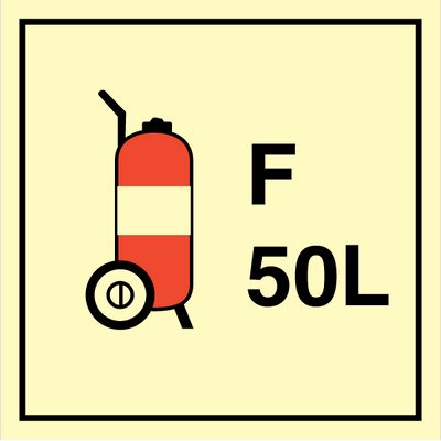 [17-104112] Wheeled fire extinguisher F 50 L 150 x 150 mm