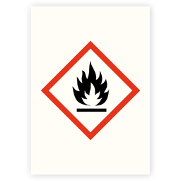 Yderst brandfarlig - GHS Faresymboler GHS02 (Flame), flere materialer - 297 x 210 mm