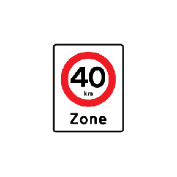 Zone med lokal hastighedsbegrænsning E 68,4 oplysningstavle