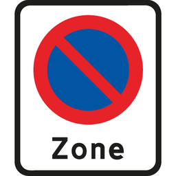 [17-J-2807] Zone med parkering forbudt E 68,1 oplysningstavle