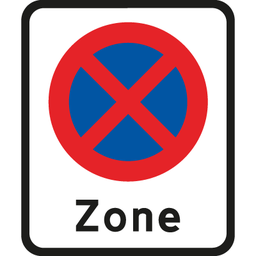 Zone med standsning forbudt E 68,2 oplysningstavle