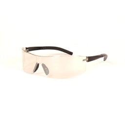 [32-A-1474] Sikkerhedsbrille med lys guld-spejl, anti dug linse kurvet, sidebeskyttelse Sorte sports-brillestænger vægt kun 23 gram Optisk klasse 1 