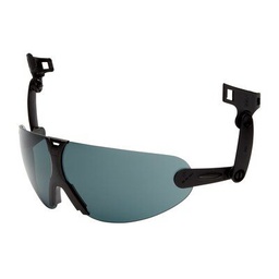 [35-V9G] 3M integrerede beskyttelsesbriller til sikkerhedshjelm, grå, V9G