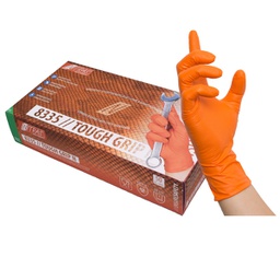 8335 Tough Grip Orange med nubret håndflade nitril engangshandsker AQL 1,5 længde 300 mm
