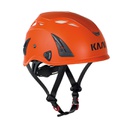 Kask SUPERPLASMA AQ hjelm,  Orange sikkerhedshjelm med 10 ventilations huller 4 punkt hagerem str. 51 til 63 cm skrujustering i nakken