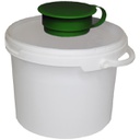 Dispenser spand Pe Hvid til wipes, grøn tud, 3,4 liter højde 15,4 cm