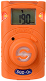 [18-CL-O-19.5] Mobil O2 Oxygen enkeltgas Crowcon Clip gasdetektor vejer kun 78 gram 85 x 50 x 28 mm