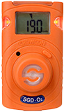 [18-CL-O-19.5] Mobil O2 Oxygen enkeltgas Crowcon Clip gasdetektor vejer kun 78 gram 85 x 50 x 28 mm