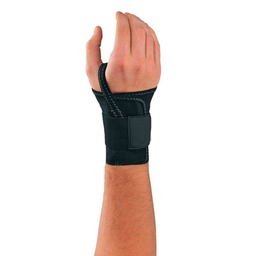 Håndledsstøtte med strop ved tommelfingerstøtte samt velcrolukning, hurtig nem 3 trin lukning og åbning (Anti lugt behandlet )