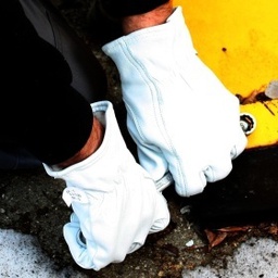 Classic Artic vinter Driver Blue Skinnex handske i gedeskind, heldækket, blødt flonelsfor, elastik i overhånd længde 25 cm 13-5300
