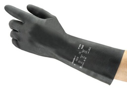 Ansell Extra 87-950 Kraftig sort kemikaliehandske i 100 % naturgummi, længde 320 mm tykkelse 0,75mm