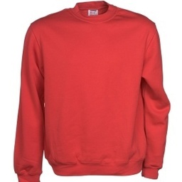 Sweatshirt, rød 80% bomuld 20% polyester 280 gram