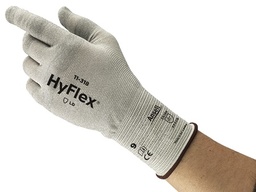 Ansell HyFlex 11-318, skærefast /snitbestandig monterings handske i Dyneema Spandex, velegnet som inderhandske niveau 3. længde 208 til 254 mm