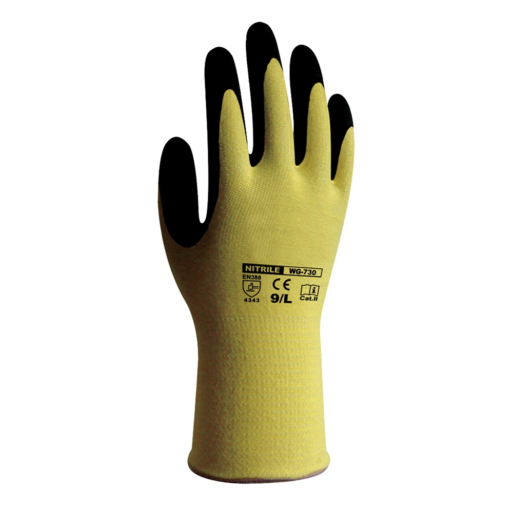 Skærefast handske, level 3, Wondergrip WG-730 Cut Kevlar
