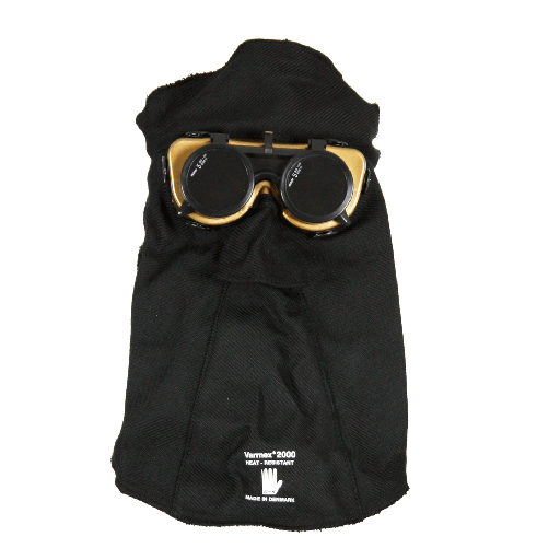 [16V54-570-40] Svejse Maske i VARMEX 2000 med svejsebriller Din 5 dækker ansigt hals og hage vægt 230 gram