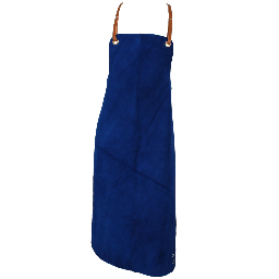 [16B-1800] Blue Skinnex oksespalt forklæde, b:65 x l:100 cm tykkelse 1,5 mm fedgarvet spalt som tåler varme samt kemisk rensning