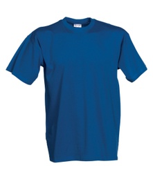 T-shirt, 100 bomuld, Koboltblå 145 gram forkrympet rundstrikket