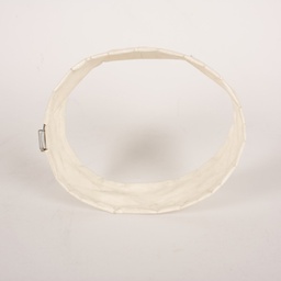 [22-F-GLAS/ALU] Cirkulær fleksibel forbindelse i kraftigglasvæv belagt med silicone, laves efter mål med eller uden spændbånd samt med flangekanter (TOLD NR 62113900)