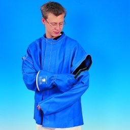 [16B-1261-XXXXL] Blue Skinnex Premium oksespalt jakke med aftagelige ærmer XXXXL