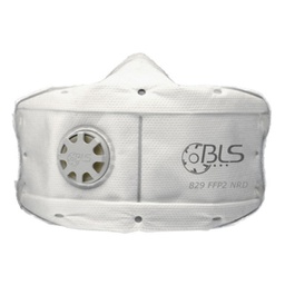[28-BL-829] BLS 829 Fladfoldet Flickit støvmaske, type FFP2 NR D, indvendig justerbar polstret næsebøjle, æske a 10 Stk.