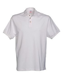 Polo-shirt, hvid 65% polyester 35 % bomuld 180 g/m2