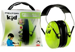 [35-H510AKGC1] 3M Peltor KID neongrøn høreværn til børn dæmper skadelig støj, passer til børn op til 7 års alder vægt kun 175 gram H510AK