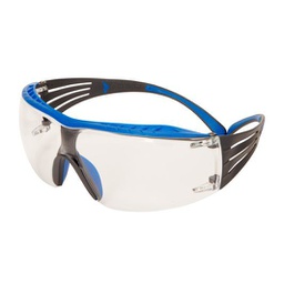 [35-SF401-XSGAF-BLU] 3M SecureFit 400X beskyttelsesbriller, blåt/gråt stel, Scotchgard anti-dug (K&amp;N), klar linse, 400X-SF401XSGAF-BLU-EU